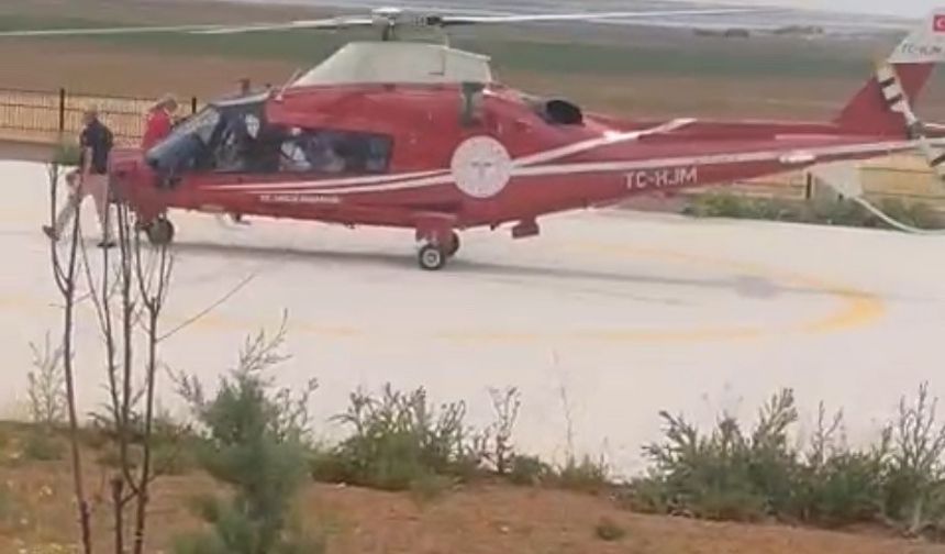 Kulu’da kalp krizi geçiren hasta için helikopter ambulans havalandı