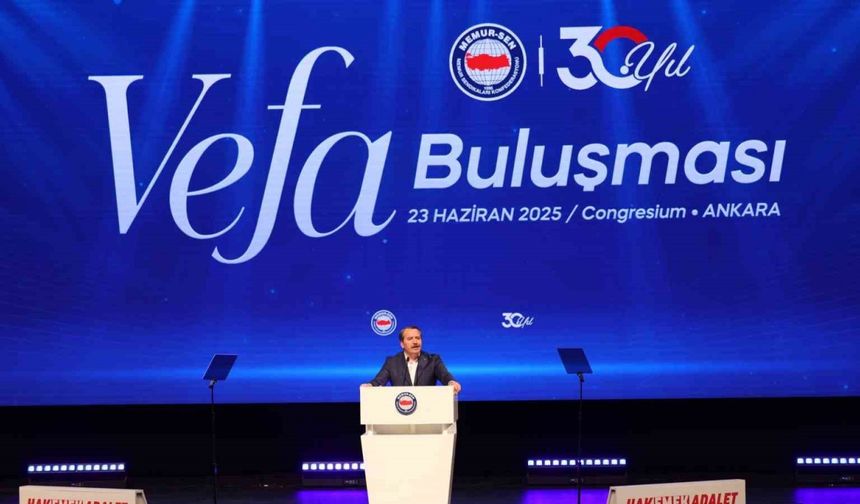 Memur-Sen Başkanı Yalçın: "Kamu görevlileri için ise yeni bir sendikal yasaya ihtiyaç var"