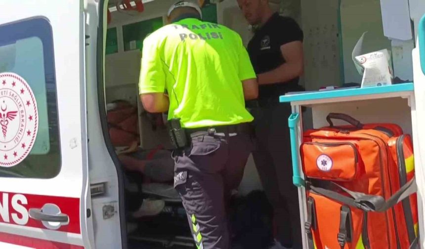 Motosikletten düşen sürücü yaralandı