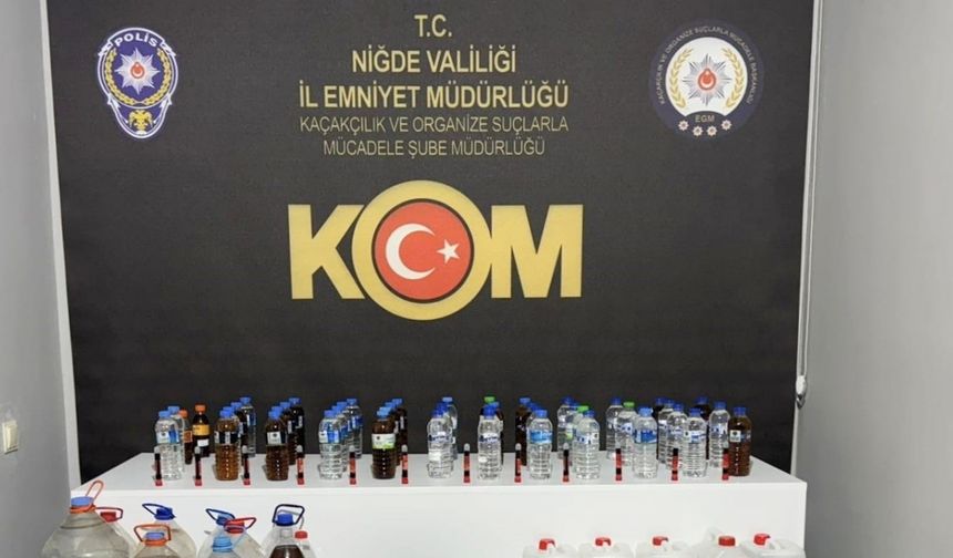 Niğde’de sahte alkol operasyonu: 2 kişi tutuklandı