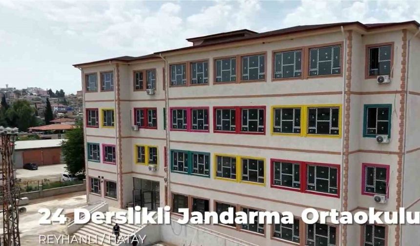 Reyhanlı’da inşa edilen Jandarma Ortaokulu’nun yapımında sona gelindi