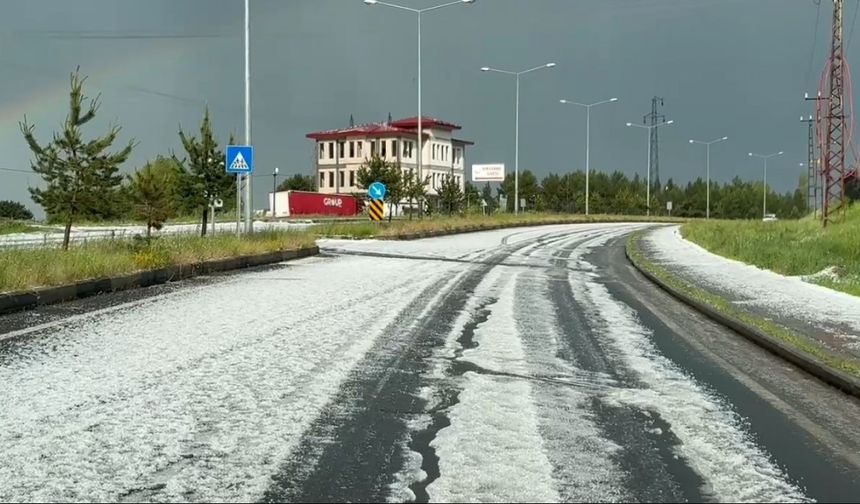 Sarıkamış’ta dolu yağışı hayatı olumsuz etkiledi