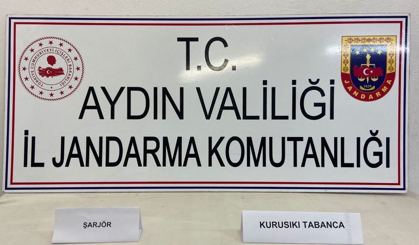 Sultanhisar’da kurusıkı tabanca ele geçirildi