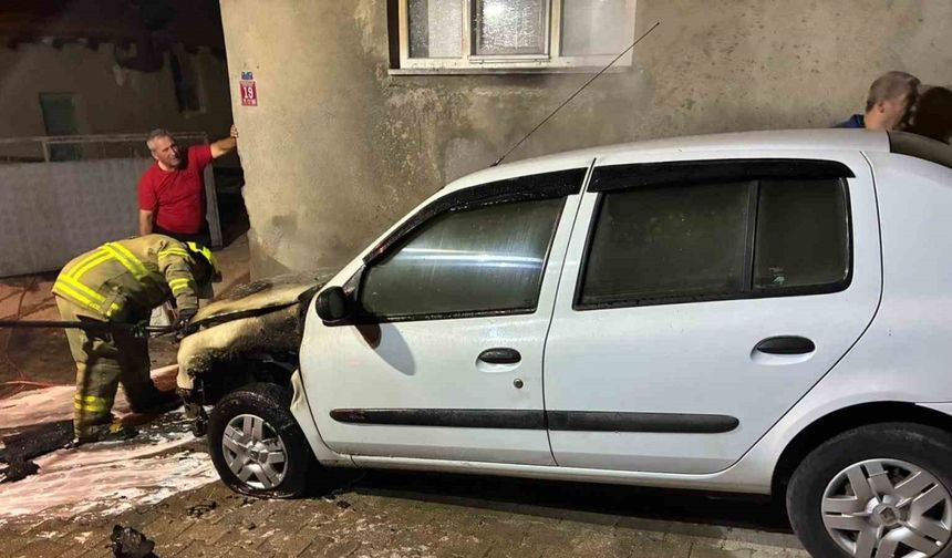 Susurluk’ta araç yangını