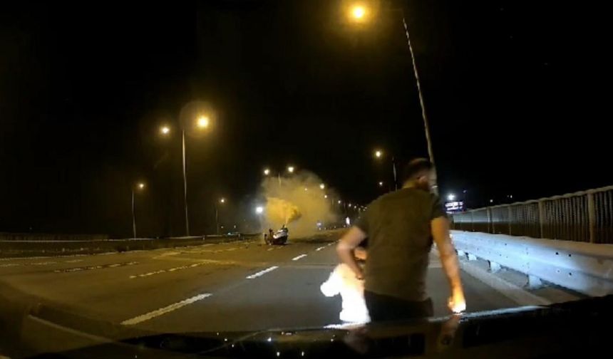 Taklalar atan otomobilden yola savrulmuştu: 9 yaşındaki çocuğun tedavisi sürüyor