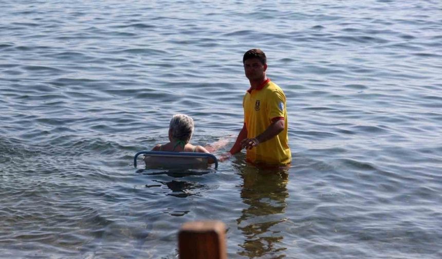 Turgutreis halk plajına raylı sistem kuruldu