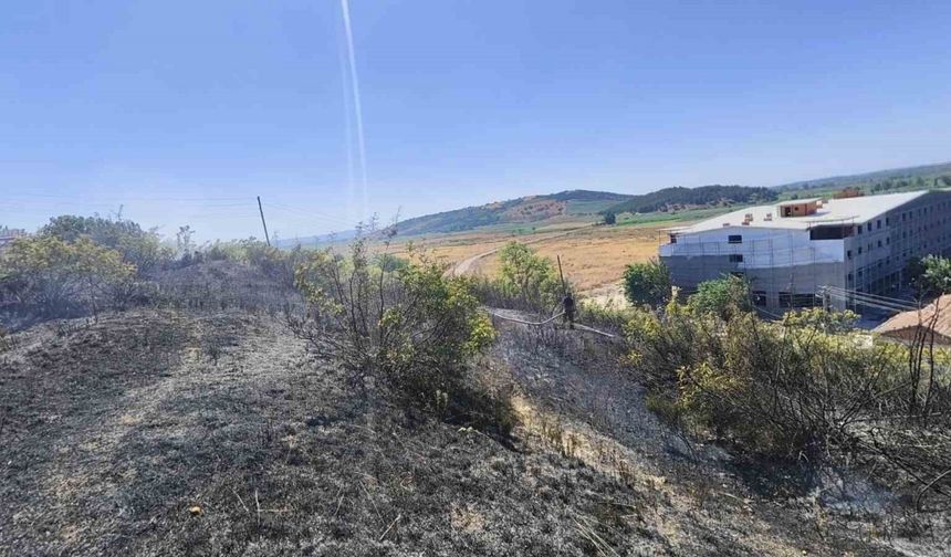 Susurluk’ta çalılık alanda çıkan yangın söndürüldü