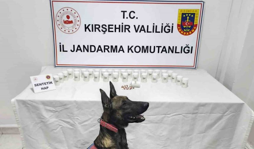 Kırşehir’de bin 823 sentetik hap ele geçirildi: 2 gözaltı