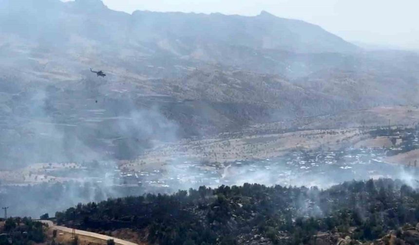 Şırnak’ta örtü yangınına havadan ve karadan müdahale