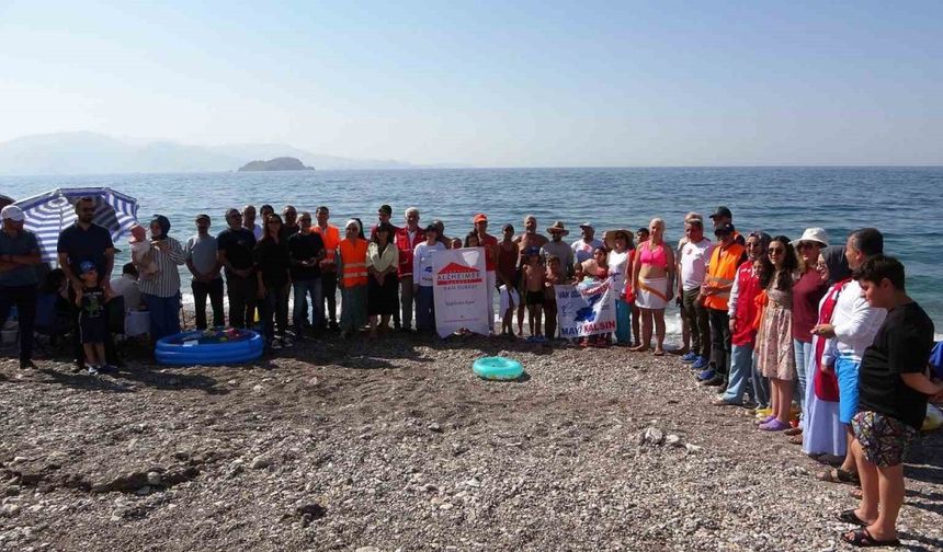 Van Gölü için çöp topladılar, duvar boyadılar