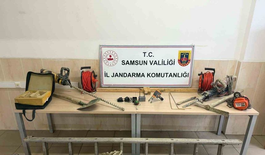 Samsun’da kaçak kazı yapan 6 kişi yakalandı