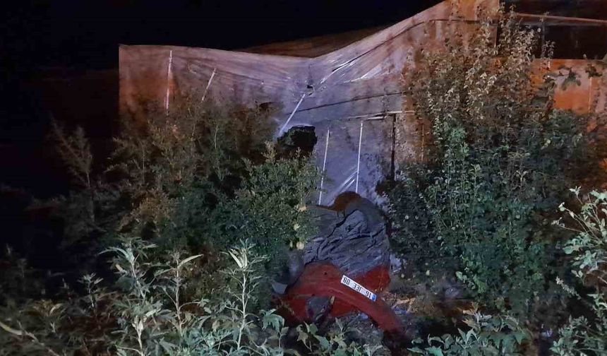 Yoldan çıkan otomobil seraya çarptı: 5 yaralı