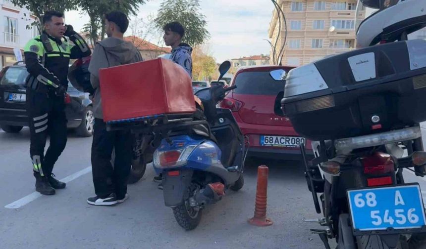 Plakasız, kasksız ve ehliyetsiz sürücüye 35 bin 239 lira ceza