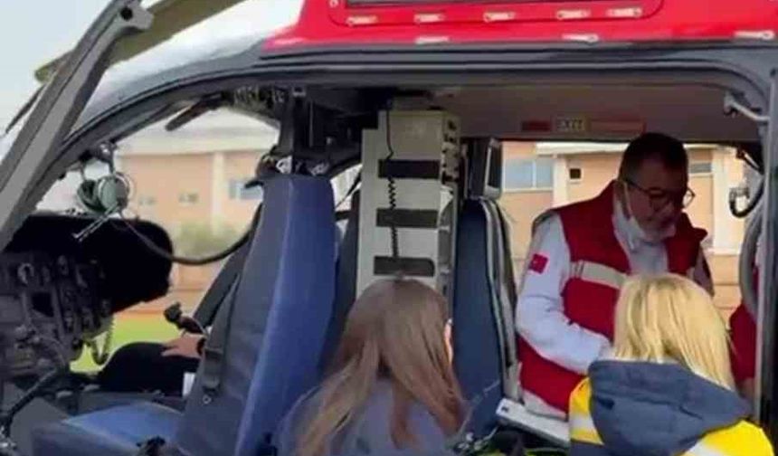 7 yaşındaki epilepsi hastası 112 helikopter ambulansla Mersin’ sevk edildi