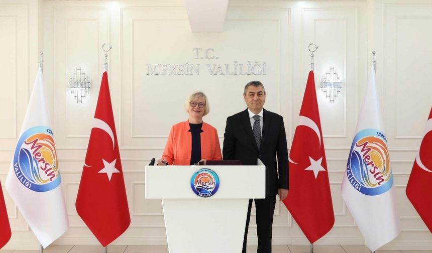 Almanya Büyükelçisi Sorg, Mersin’de Vali Toros ile görüştü