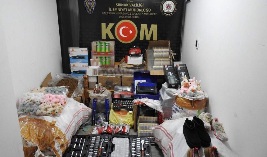 Şırnak'ta 23 milyon liralık kaçak malzeme ele geçirildi