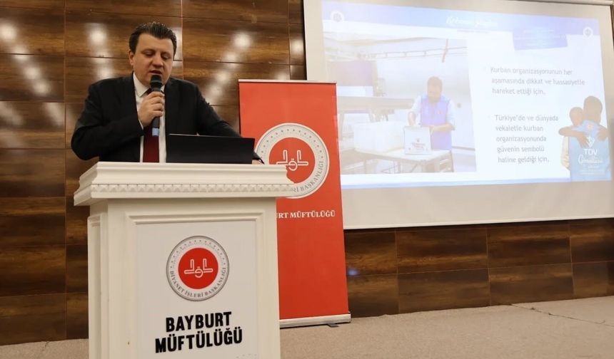 Bayburt'ta vekâletle kurban kesim programı tanıtıldı