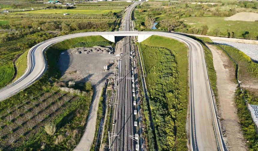 Bursa-Ankara hızlı tren hattı rayları böyle görüntülendi