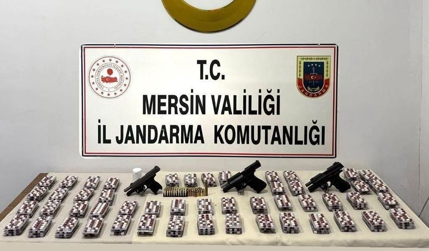 Mersin'de binlerce uyuşturucu hap ele geçirildi