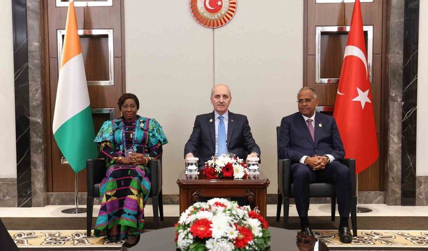 TBMM Başkanı Kurtulmuş, Fildişi Sahili Senatosu Başkanı Camara ve Ulusal Meclisi Başkanı Achi ile görüştü