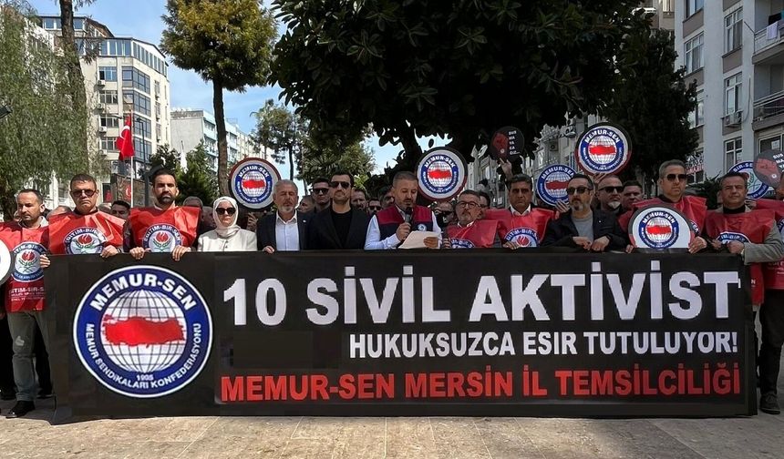 Memur-Sen Mersin: Gazze Aktivistleri Derhal Serbest Bırakılmalı