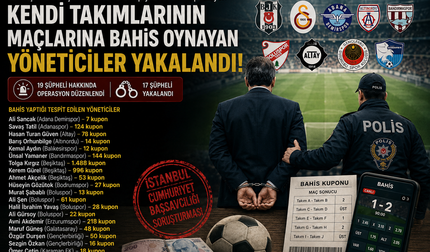Bahis Soruşturması Futbolu Sarstı: 17 Yönetici Gözaltında