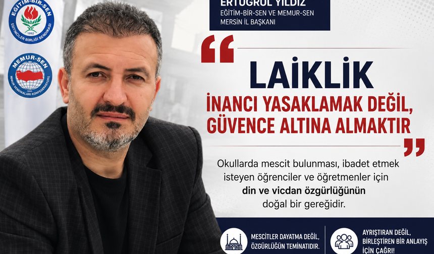 İl Başkanı Yıldız , “Laiklik İnancı Yasaklamak Değil, Güvence Altına Almaktır”