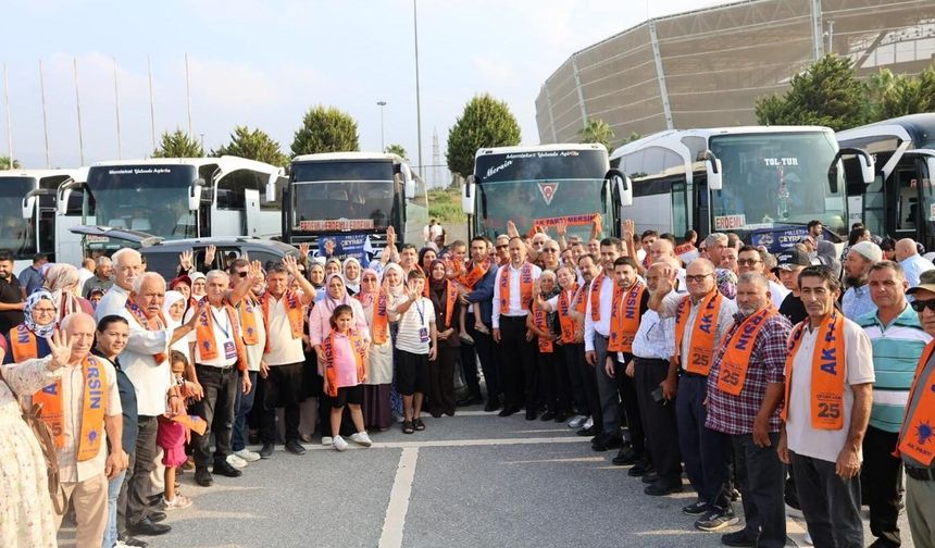 AK Parti Mersin Teşkilatı 25. yıl buluşması için Ankara yolunda
