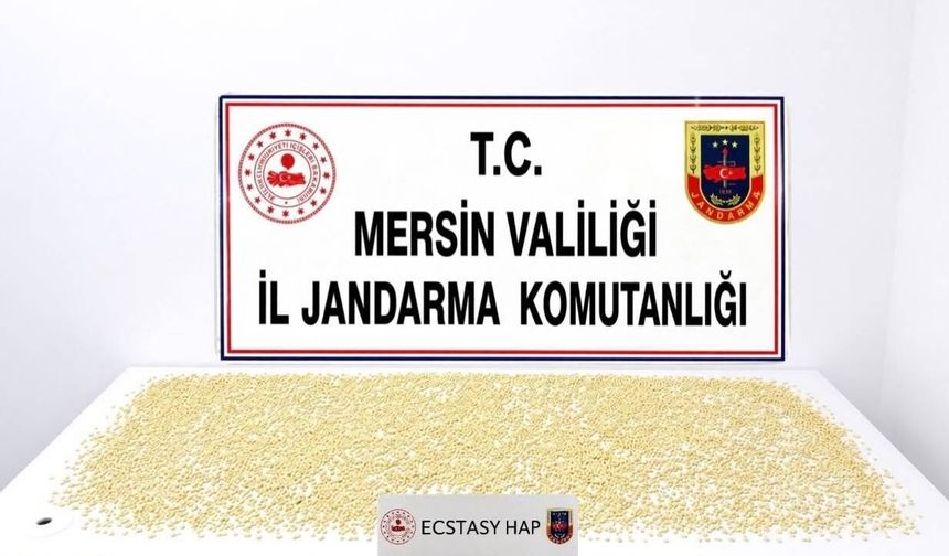 Mersin'de 3 bin 760 uyuşturucu hap ele geçirildi