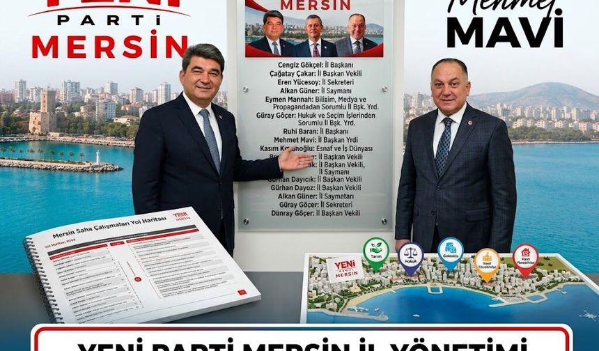 Yeni Parti Mersin’de Hedef Sahada Etkin Çalışma: Görev Dağılımı Açıklandı