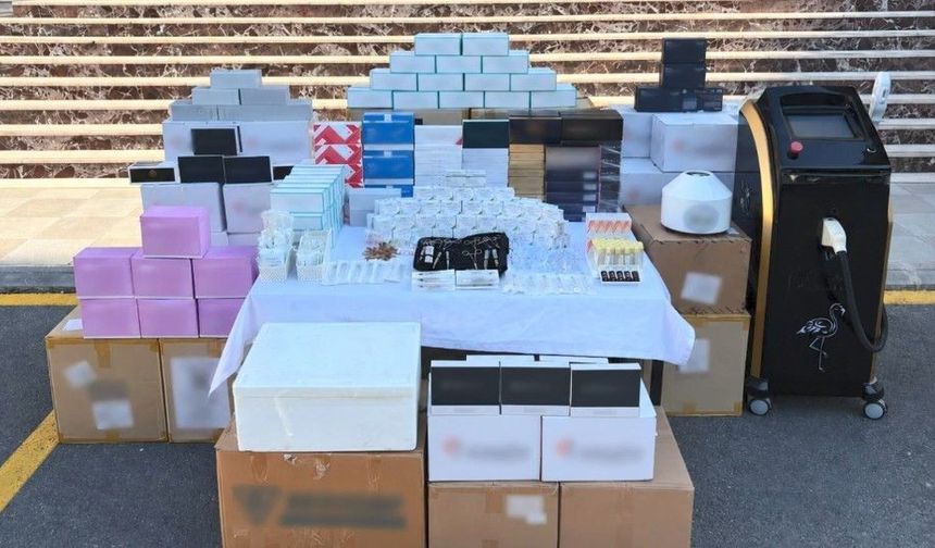Mersin'de 10 milyonluk kaçak dolgu ve estetik malzemesi operasyonu: 2 gözaltı