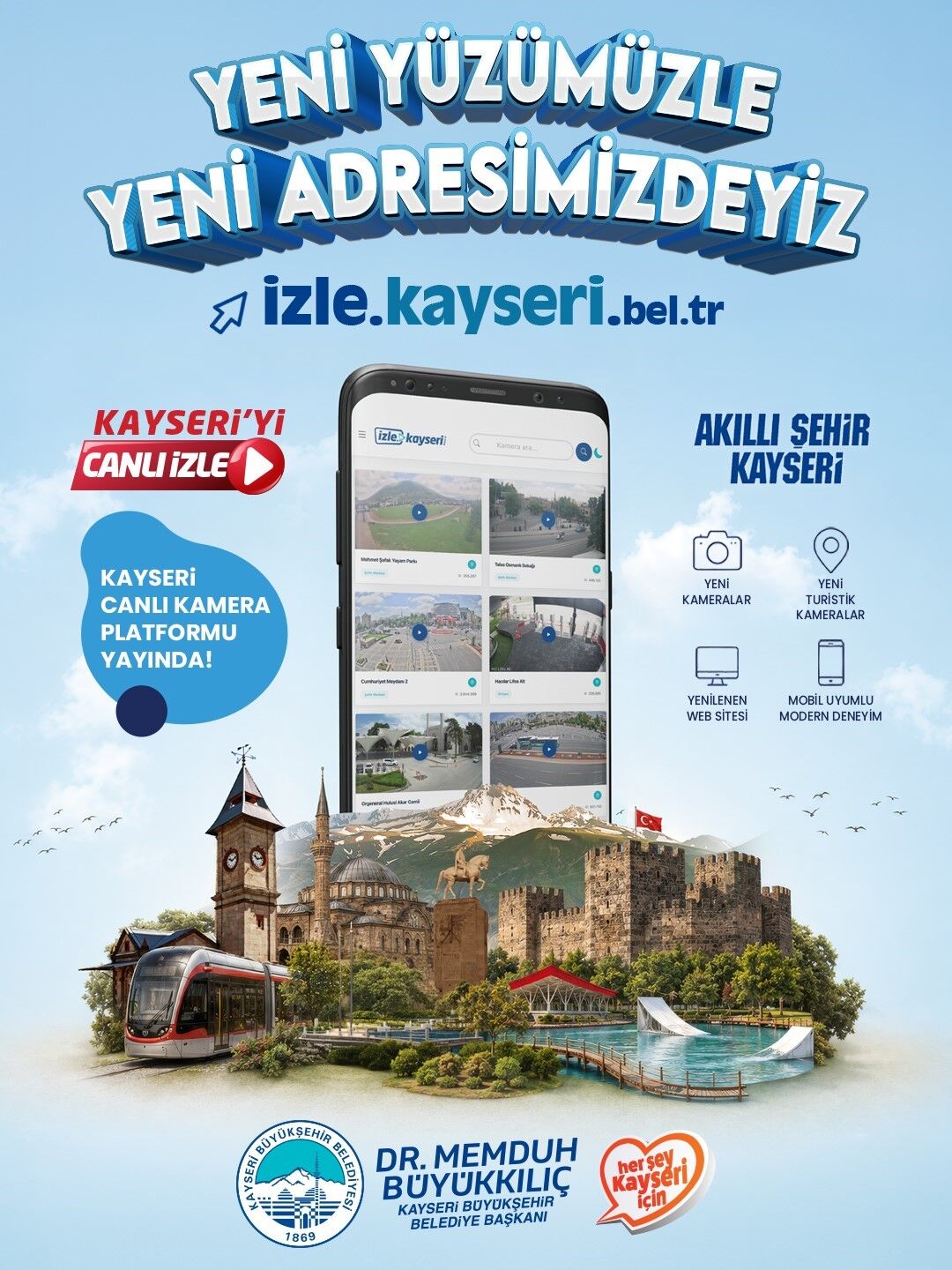 Başkan Büyükkılıç'tan Dijital Kayseri vizyonunda yeni adım: izle.kayseri.bel.tr