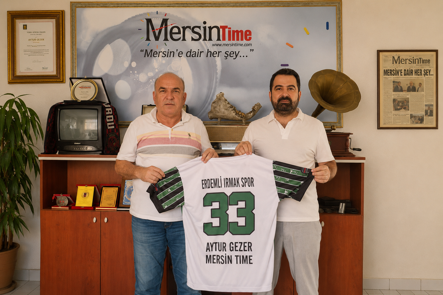 Erdemli Koyuncu Irmak Spor Başkanı Bilal Irmak’tan Mersin Time’a ziyaret