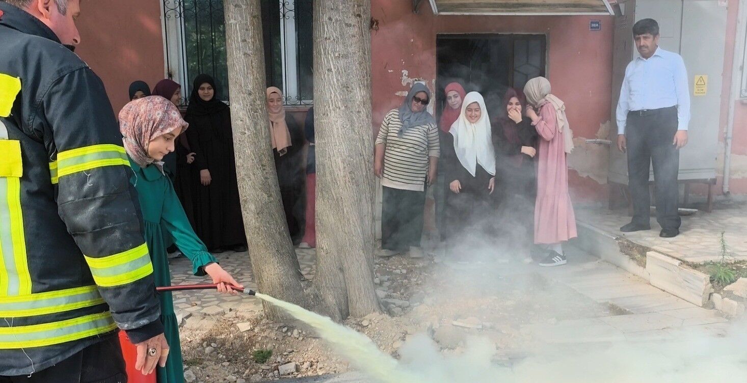 Anamur'da Kur'an kursunda yangın tatbikatı