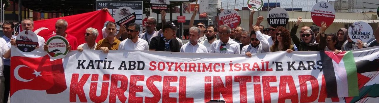 Mersin’de, İsrail’in ’Madleen’ gemisine müdahalesi protesto edildi